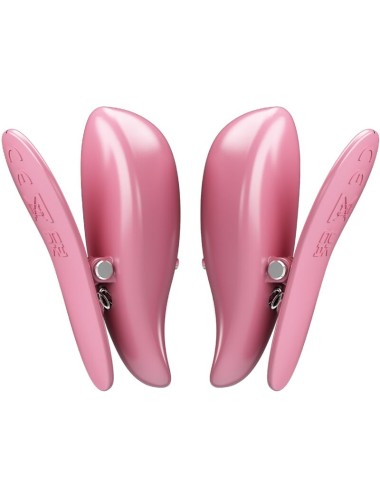 PRETTY LOVE - CAILEY NIPPLE CLAMPS 10 VIBRATIONS REMOTE CONTROL PINK