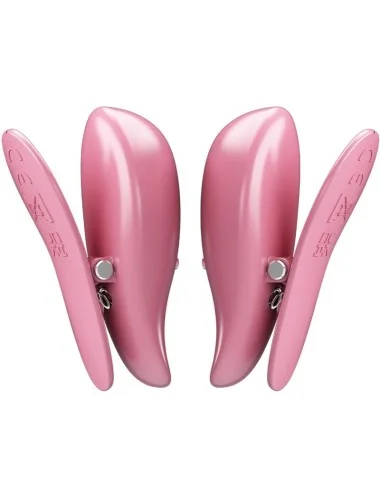 PRETTY LOVE - CAILEY NIPPLE CLAMPS 10 VIBRATIONS REMOTE CONTROL PINK