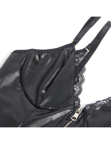 SUBBLIME - 955465 BLACK LEATHER ZIPPER BODY L/XL