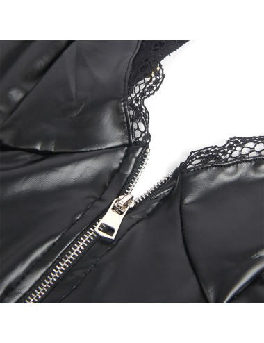 SUBBLIME - 955465 BLACK LEATHER ZIPPER BODY L/XL