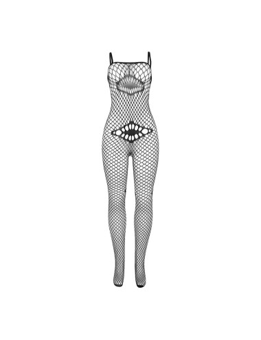 SUBBLIME - 952112 FISHNET BODYSTOCKING WITH DETAILS ON THE CHEST AND BELLY BLACK ONE SIZE