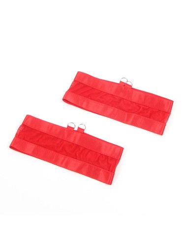SUBBLIME - 955250 RED BONDAGE BRA WITH GARTER SET S/M