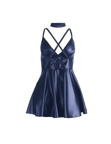 SUBBLIME - 955427 DRESS WITH BLUE LEATHER STRAPS L/XL