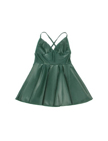 SUBBLIME - 955434 DRESS WITH GREEN LEATHER STRAPS S/M