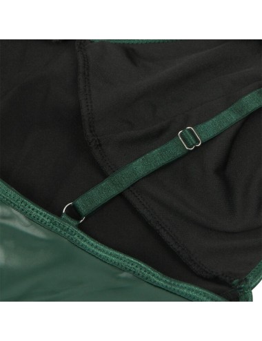SUBBLIME - 955434 DRESS WITH GREEN LEATHER STRAPS S/M