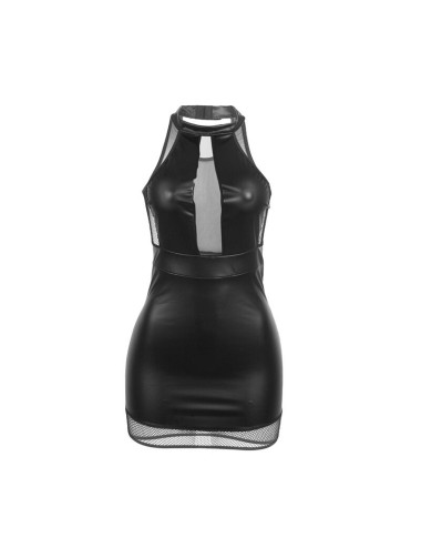 SUBBLIME - 955472 HALTER NECK DRESS WITH TRANSPARENCIES BLACK S/M