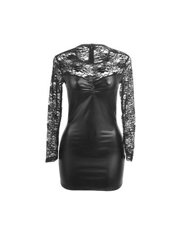 SUBBLIME - 955595 LONG SLEEVE DRESS WITH BLACK LACE S/M