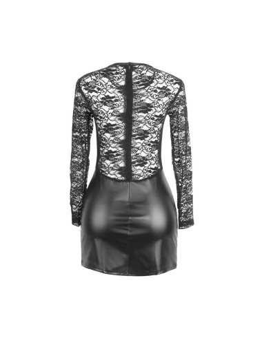 SUBBLIME - 955595 LONG SLEEVE DRESS WITH BLACK LACE S/M
