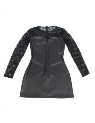 SUBBLIME - 955601 LONG SLEEVED DRESS WITH BLACK LACE L/XL