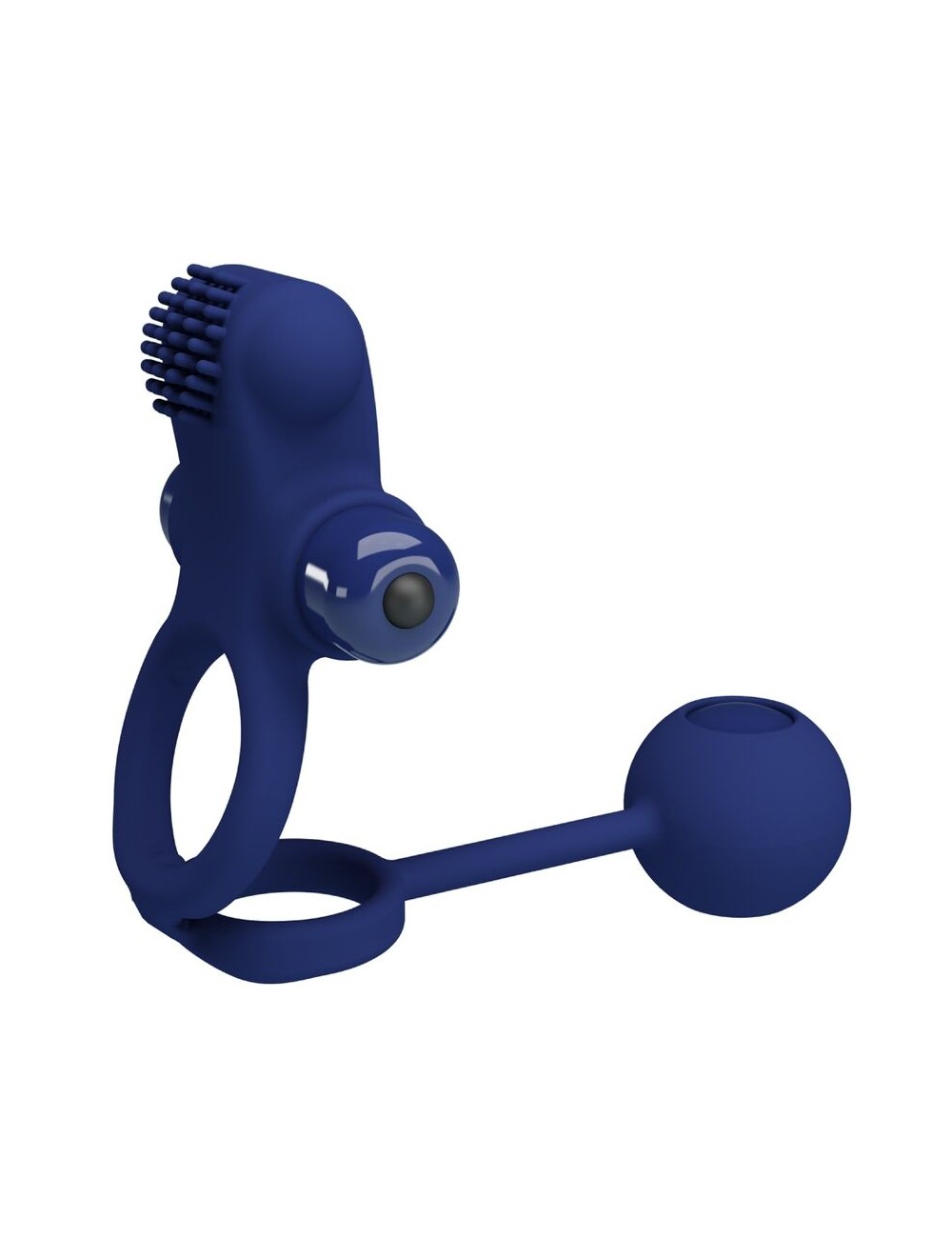 PRETTY LOVE - REMINGTON DOUBLE VIBRATING RING WITH PLUG BLUE