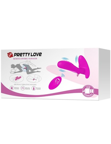 PRETTY LOVE - MASSAGER & VIBRATOR 12 VIBRATIONS REMOTE CONTROL PURPLE