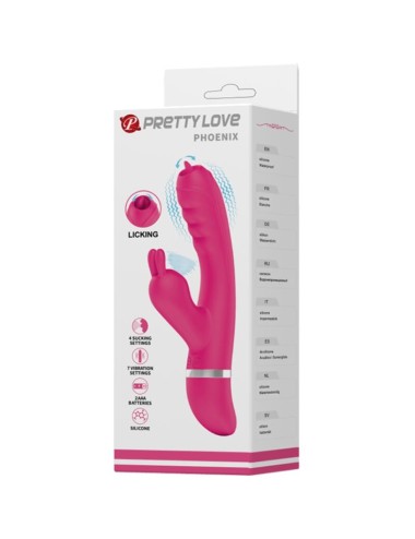 PRETTY LOVE - PHOENIX MULTIFUNCTION RABBIT VIBRATOR PINK