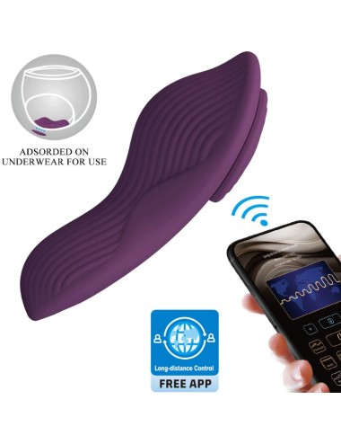 PRETTY LOVE - MANE LAY ON CLITORIS MASSAGER 10 VIBRATIONS REMOTE CONTROL PURPLE