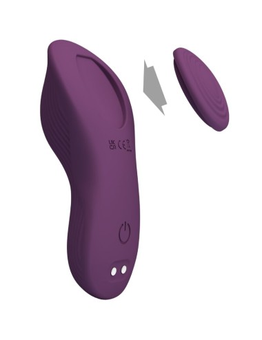 PRETTY LOVE - MANE LAY ON CLITORIS MASSAGER 10 VIBRATIONS REMOTE CONTROL PURPLE