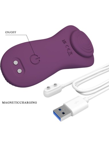 PRETTY LOVE - MANE LAY ON CLITORIS MASSAGER 10 VIBRATIONS REMOTE CONTROL PURPLE