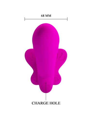 PRETTY LOVE - VALERIE DOUBLE STRAP-ON VIBRATOR 12 VIBRATIONS PURPLE