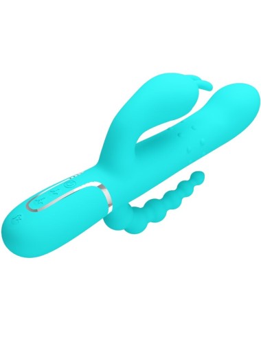 PRETTY LOVE - CAMMY 4 IN 1 MULTIFUNCTION TRIPPLE RABBIT VIBRATOR  BLUE