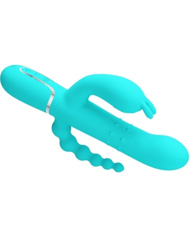 PRETTY LOVE - CAMMY 4 IN 1 MULTIFUNCTION TRIPPLE RABBIT VIBRATOR  BLUE