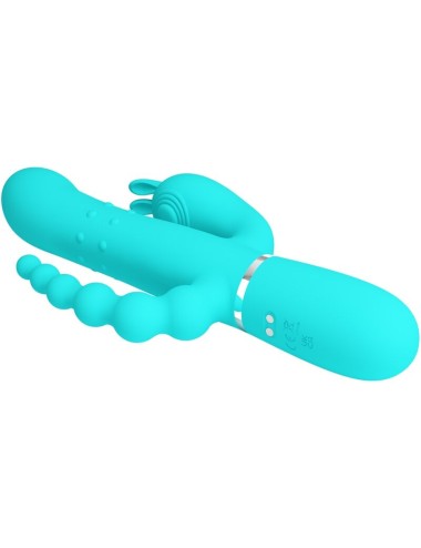 PRETTY LOVE - CAMMY 4 IN 1 MULTIFUNCTION TRIPPLE RABBIT VIBRATOR  BLUE