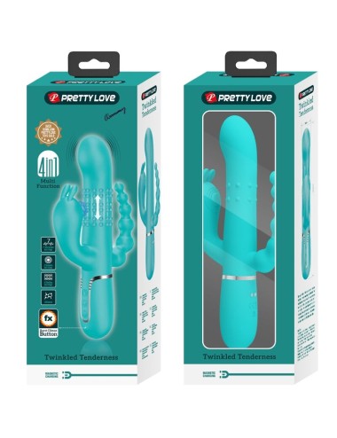 PRETTY LOVE - CAMMY 4 IN 1 MULTIFUNCTION TRIPPLE RABBIT VIBRATOR  BLUE