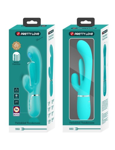PRETTY LOVE - SHANIA TRIPLE RABBIT MULTIFUNCTION VIBRATOR 3 IN 1 BLUE