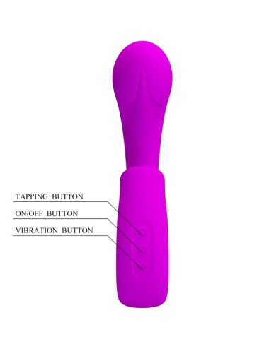 PRETTY LOVE - SIBEL SIBEL G-SPOT VIBRATOR + CLITORIS STIMULATOR 10 VIBRATIONS PURPLE