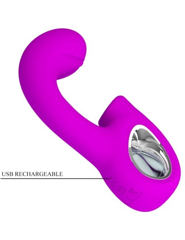 PRETTY LOVE - SIBEL SIBEL G-SPOT VIBRATOR + CLITORIS STIMULATOR 10 VIBRATIONS PURPLE