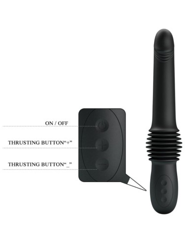PRETTY LOVE - PAZUZU VIBRATOR 3 THRUST MODES BLACK