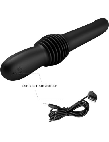 PRETTY LOVE - PAZUZU VIBRATOR 3 THRUST MODES BLACK