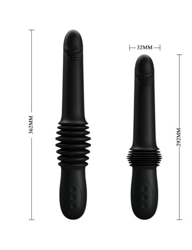 PRETTY LOVE - PAZUZU VIBRATOR 3 THRUST MODES BLACK