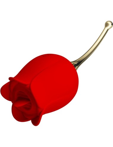 PRETTY LOVE - ROSE LOVER ROSE CLITORIS STIMULATOR 12 VIBRATIONS RED