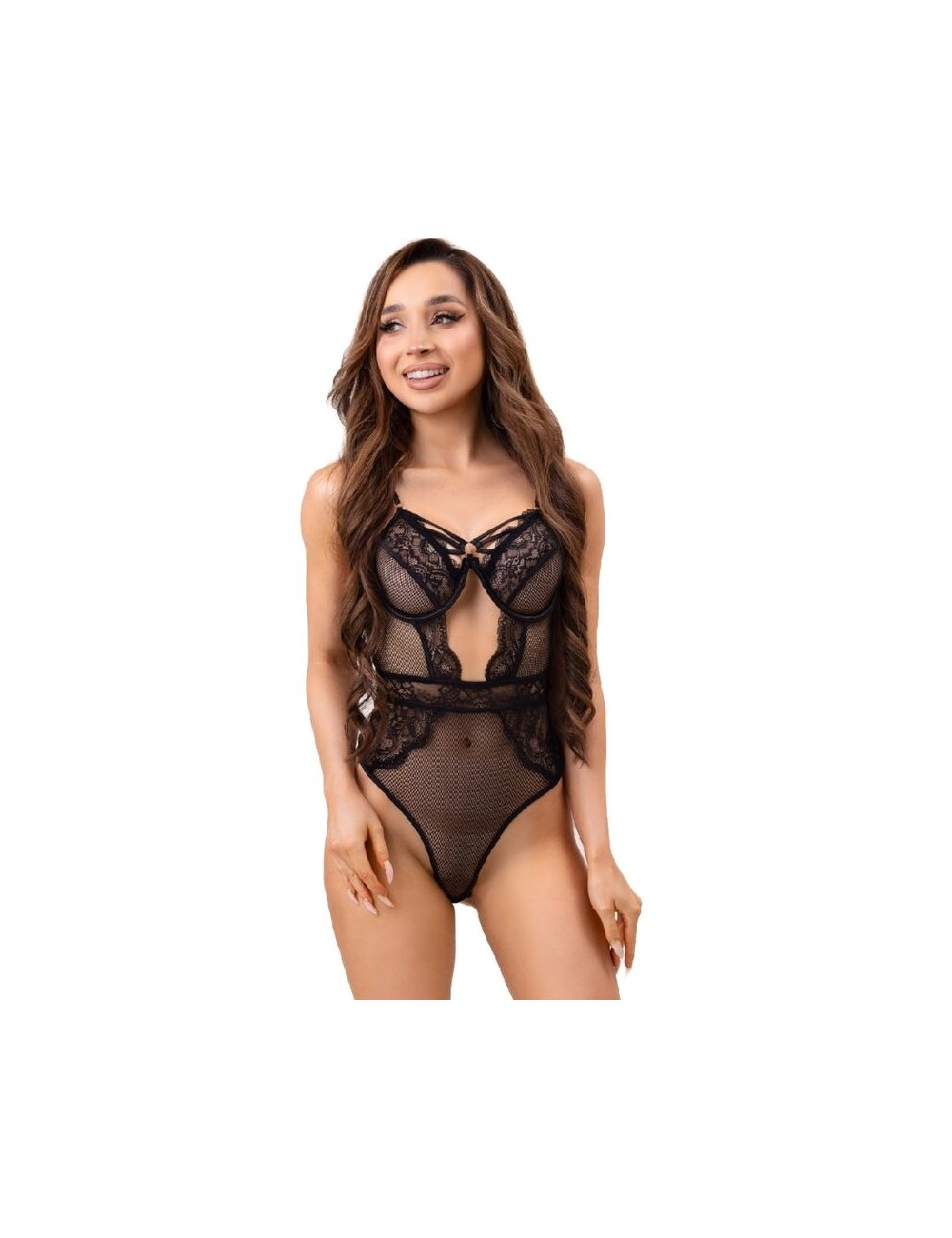LIVCO CORSETTI FASHION - PAULA LC 20209 BODY WITH LACE DECORATIONS BLACK S/M LIVCO CORSETTI FASHION - PAULA LC 20209 BODY WITH LACE DECORATIONS BLACK S/M