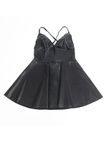 SUBBLIME - 955380 DRESS WITH BLACK LEATHER STRAPS L/XL