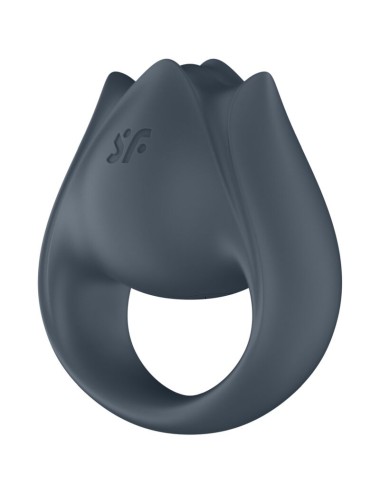 SATISFYER - PERFECT PAIR 2 MULTIVIBRATOR 2 IN 1 PENIS RING AND FINGER STIMULATOR GREY