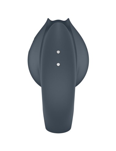 SATISFYER - PERFECT PAIR 2 MULTIVIBRATOR 2 IN 1 PENIS RING AND FINGER STIMULATOR GREY