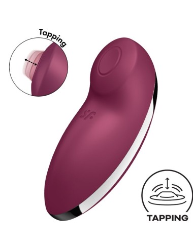 SATISFYER - TAP & CLIMAX 2 VIBRATOR & STIMULATOR RED
