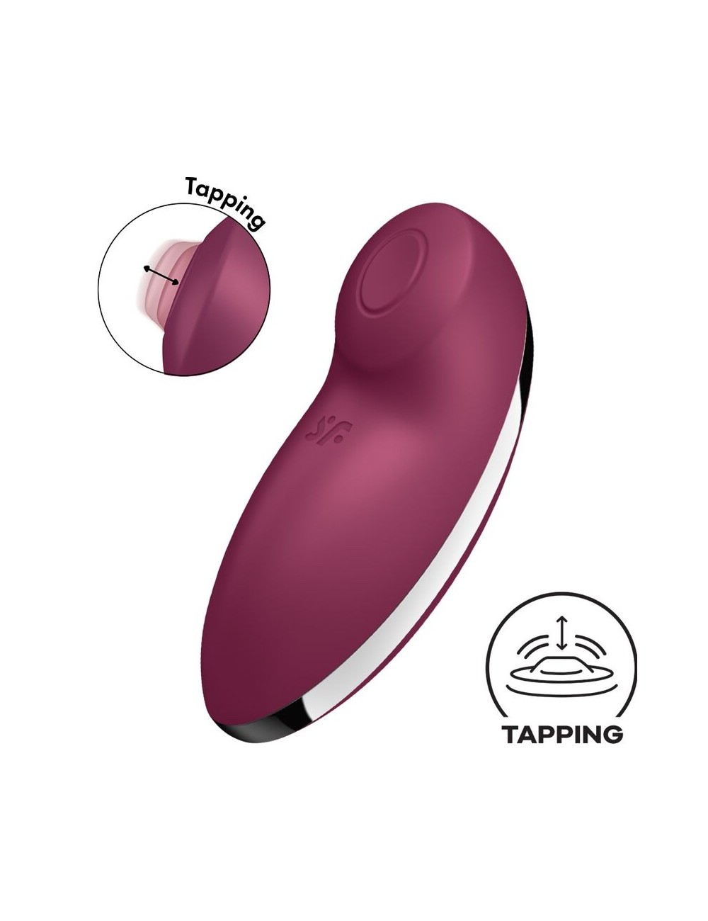 SATISFYER - TAP & CLIMAX 2 VIBRATOR & STIMULATOR RED