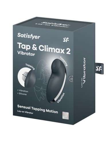 SATISFYER - TAP & CLIMAX 2 VIBRATOR & STIMULATOR GREY