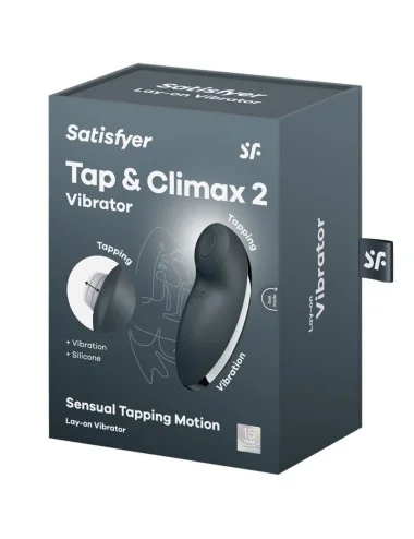 SATISFYER - TAP & CLIMAX 2 VIBRATOR & STIMULATOR GREY