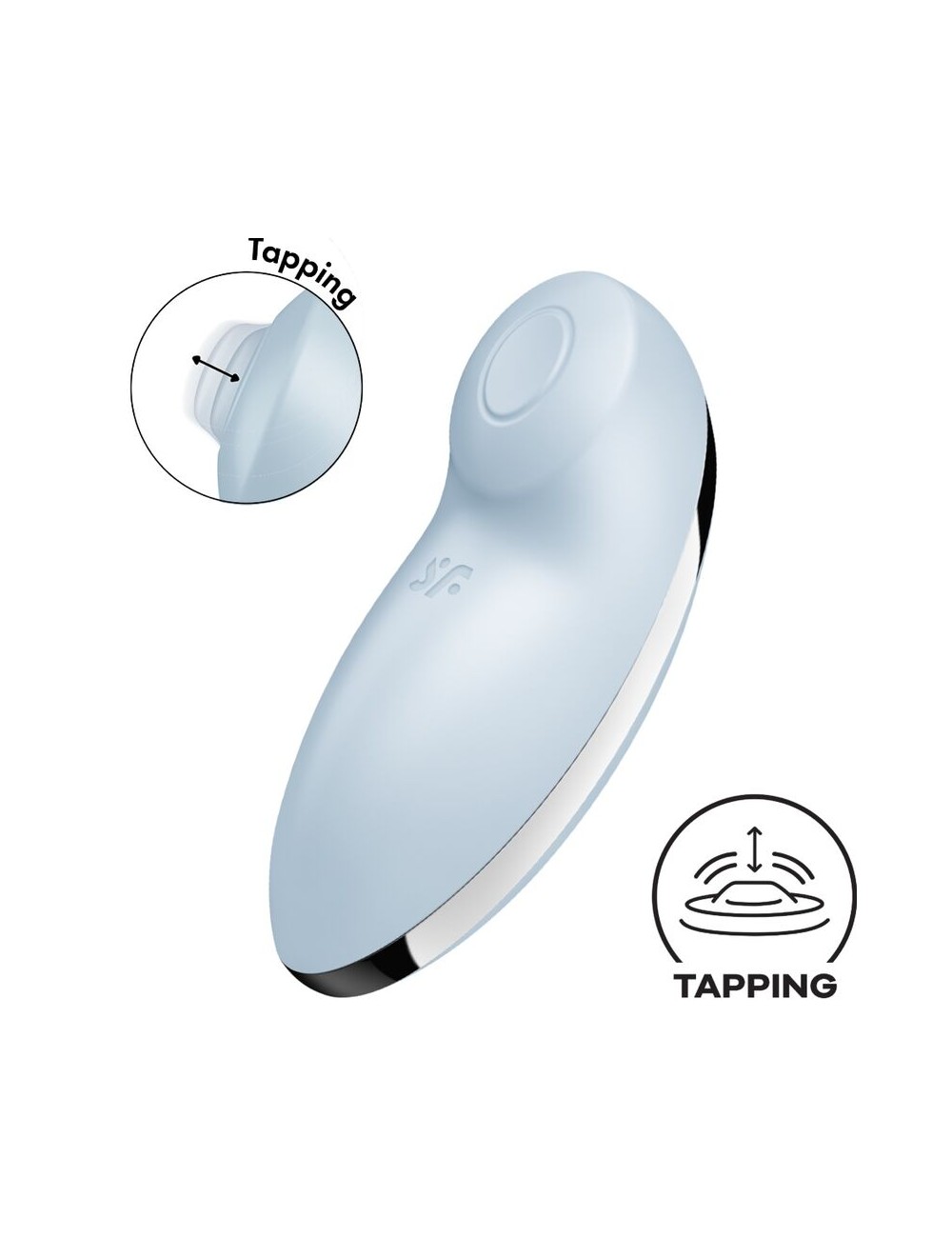 SATISFYER - TAP & CLIMAX 2 VIBRATOR & STIMULATOR BLUE SATISFYER - TAP & CLIMAX 2 VIBRATOR & STIMULATOR BLUE