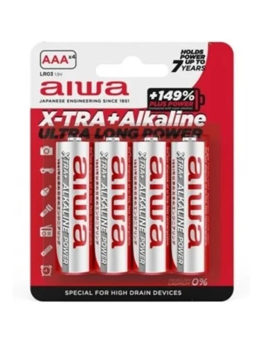 AIWA - X-TRA ALKALINE AAA ALKALINE BATTERY LR03 BLISTER*4