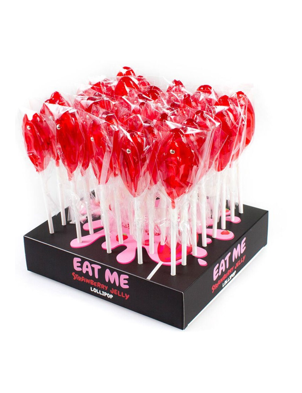 SECRETPLAY - DISPLAY ASSORTMENT VAGINA LOLLIPOPS STRAWBERRY 40 UNITS SECRETPLAY - DISPLAY ASSORTMENT VAGINA LOLLIPOPS STRAWBERRY 40 UNITS