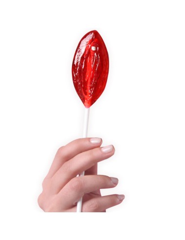 SECRETPLAY - DISPLAY ASSORTMENT VAGINA LOLLIPOPS STRAWBERRY 40 UNITS