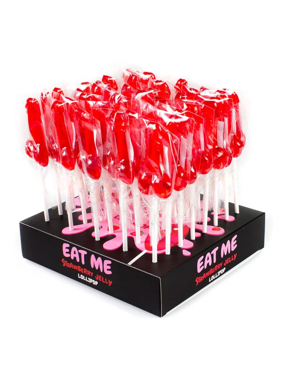 SECRETPLAY - DISPLAY ASSORTMENT PENIS LOLLIPOPS STRAWBERRY 40 UNITS SECRETPLAY - DISPLAY ASSORTMENT PENIS LOLLIPOPS STRAWBERRY 40 UNITS