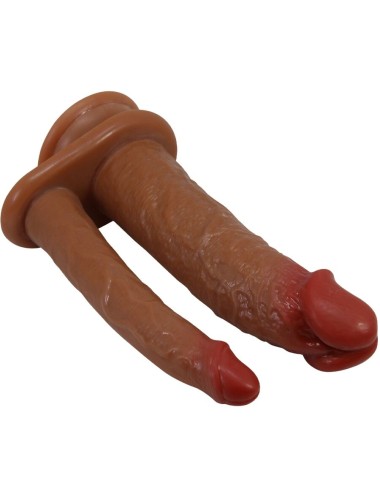 PRETTY LOVE - HULBERT DOUBLE REALISTIC DILDO WITH VIBRATION MULATO