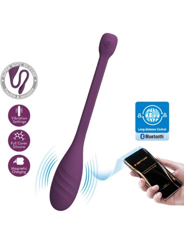 PRETTY LOVE - LEVIATHAN APP CONTROLLED VIBRATOR PURPLE