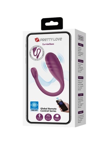 PRETTY LOVE - LEVIATHAN APP CONTROLLED VIBRATOR PURPLE