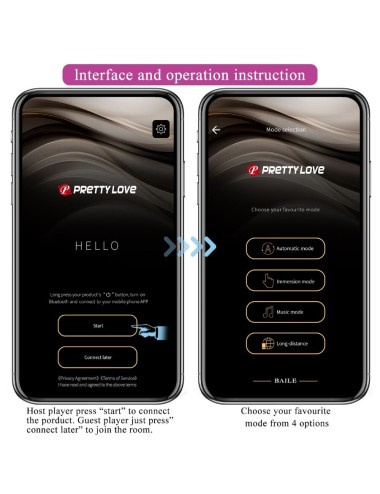 PRETTY LOVE - LEVIATHAN APP CONTROLLED VIBRATOR PURPLE