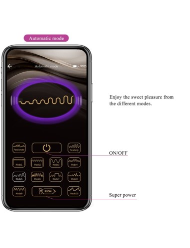 PRETTY LOVE - LEVIATHAN APP CONTROLLED VIBRATOR PURPLE