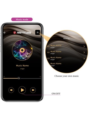 PRETTY LOVE - LEVIATHAN APP CONTROLLED VIBRATOR PURPLE